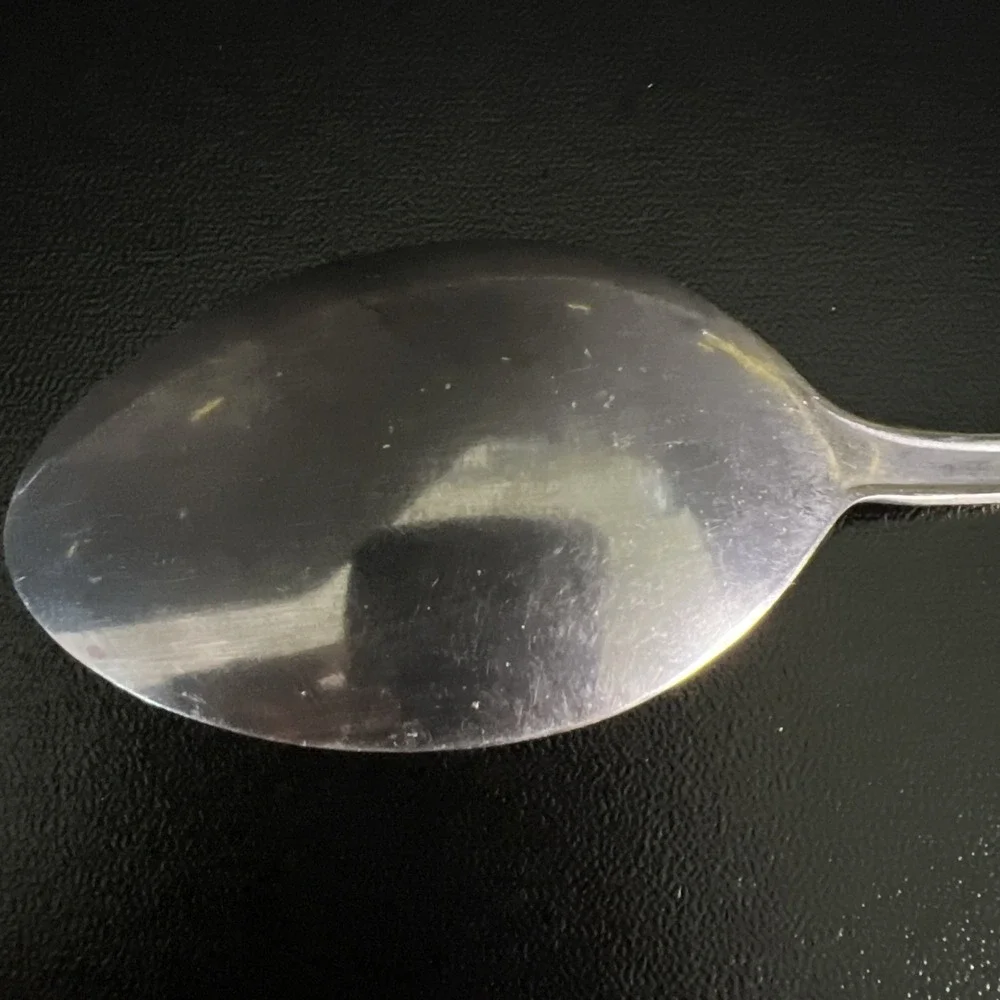 FLOWER & SCROLL 5‎ O'CLOCK SPOON BY NATIONAL STAINLESS KOREA TEASPOON
